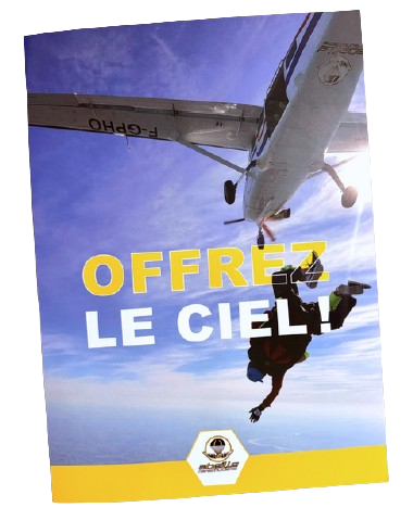 Pochette cadeau pour billet de saut en parachute